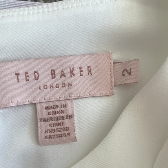 Ted Baker Gilith Chelsea Bow Shoulder Grey Dress Size TB 2, US 6 - Picture 6 of 10